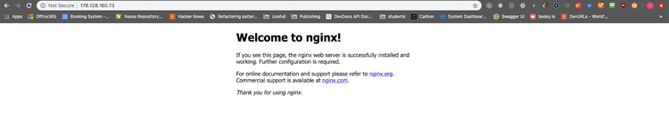 welcome to nginx screenshot