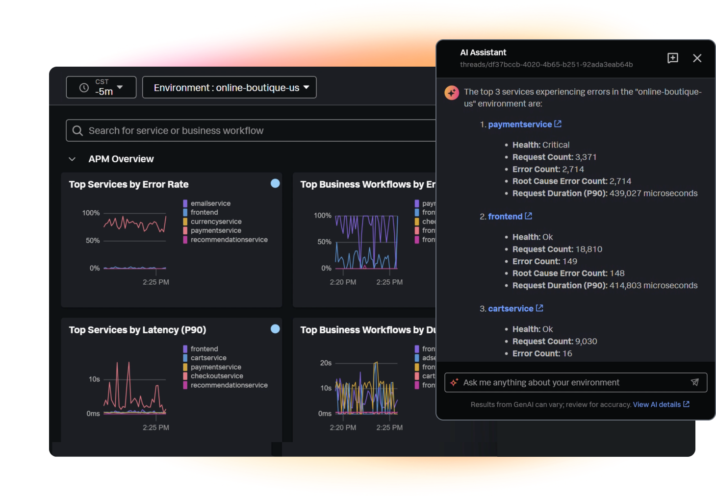 Splunk ai assistant in observability cloud