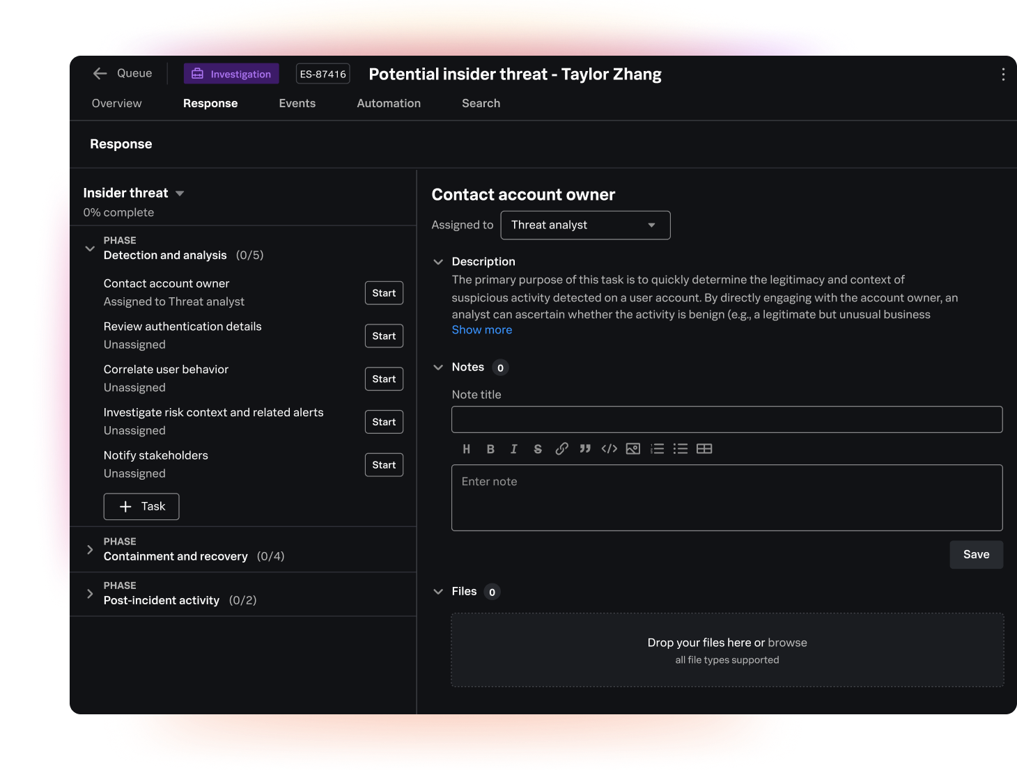Proactively identify and mitigate insider threats