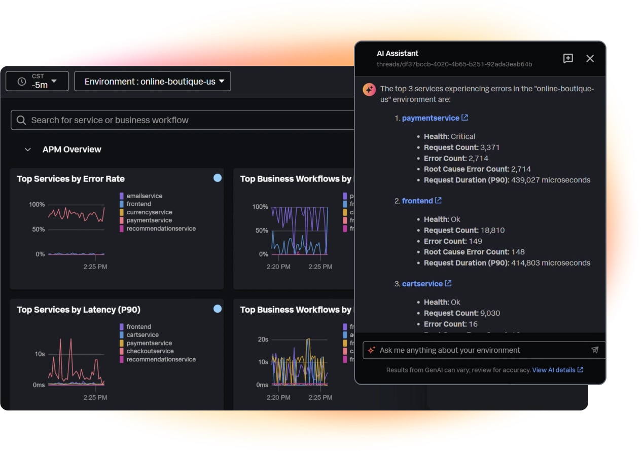 Splunk ai assistant in observability cloud